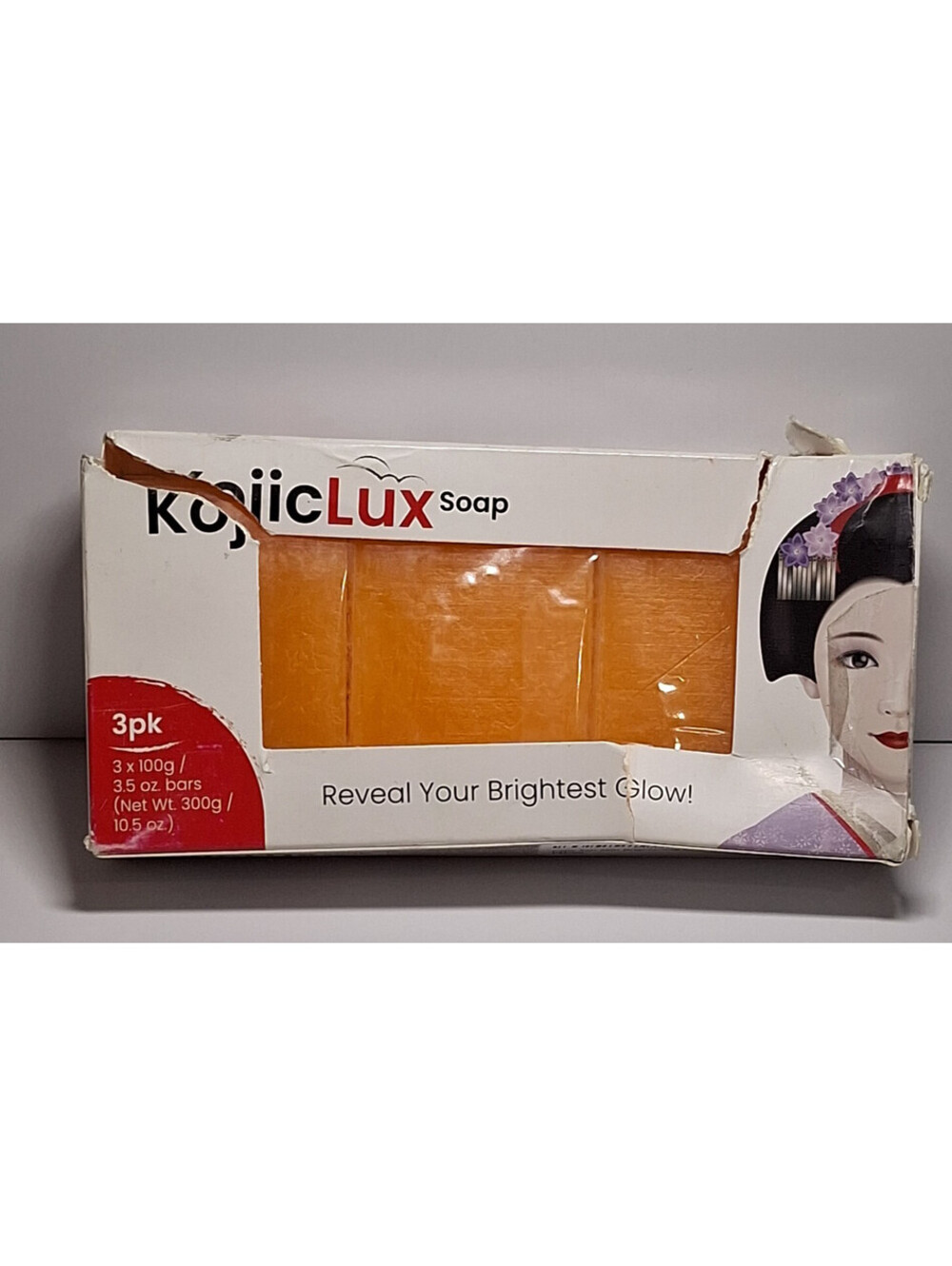 Kojic Lux Soap - Original Kojic Acid Soap for Face & Body 3 Pack (3 X 100g Bars)